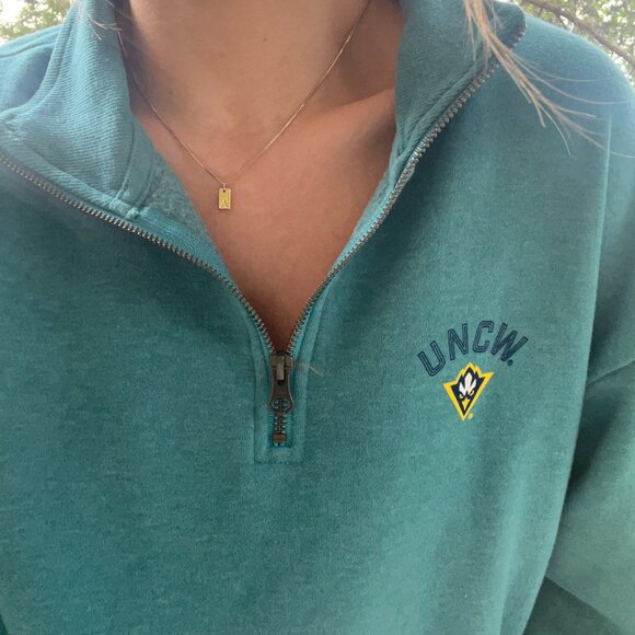 UNCW (University of North Carolina Wilmington) Ocean Blue Quarter Zip - Picture 5 of 12